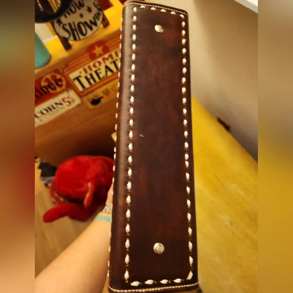 Floral Leather Binder